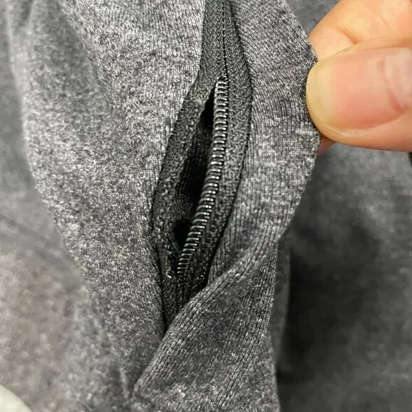 Lululemon Prepost Jacket Men L Gray Mock Neck Athlesuire Full Zip - Picture 5 of 12